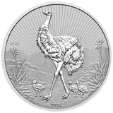 Australian Emu 2oz .9999 Silver Bullion Coin - 2024 The Perth Mint