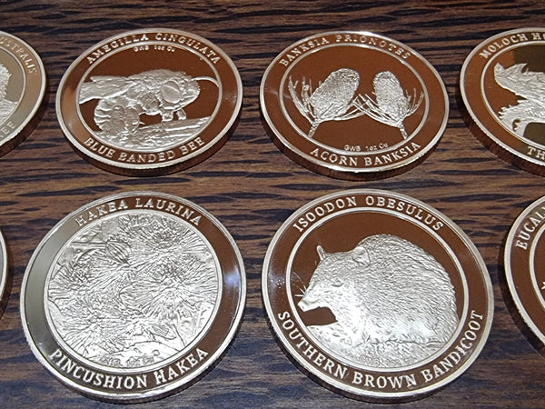 12pc 1oz Copper Coin Set - Entire Flora & Fauna Series or Choose