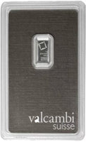 1g Platinum Minted Bar - Valcambi 99.95% Pure Platinum Bar