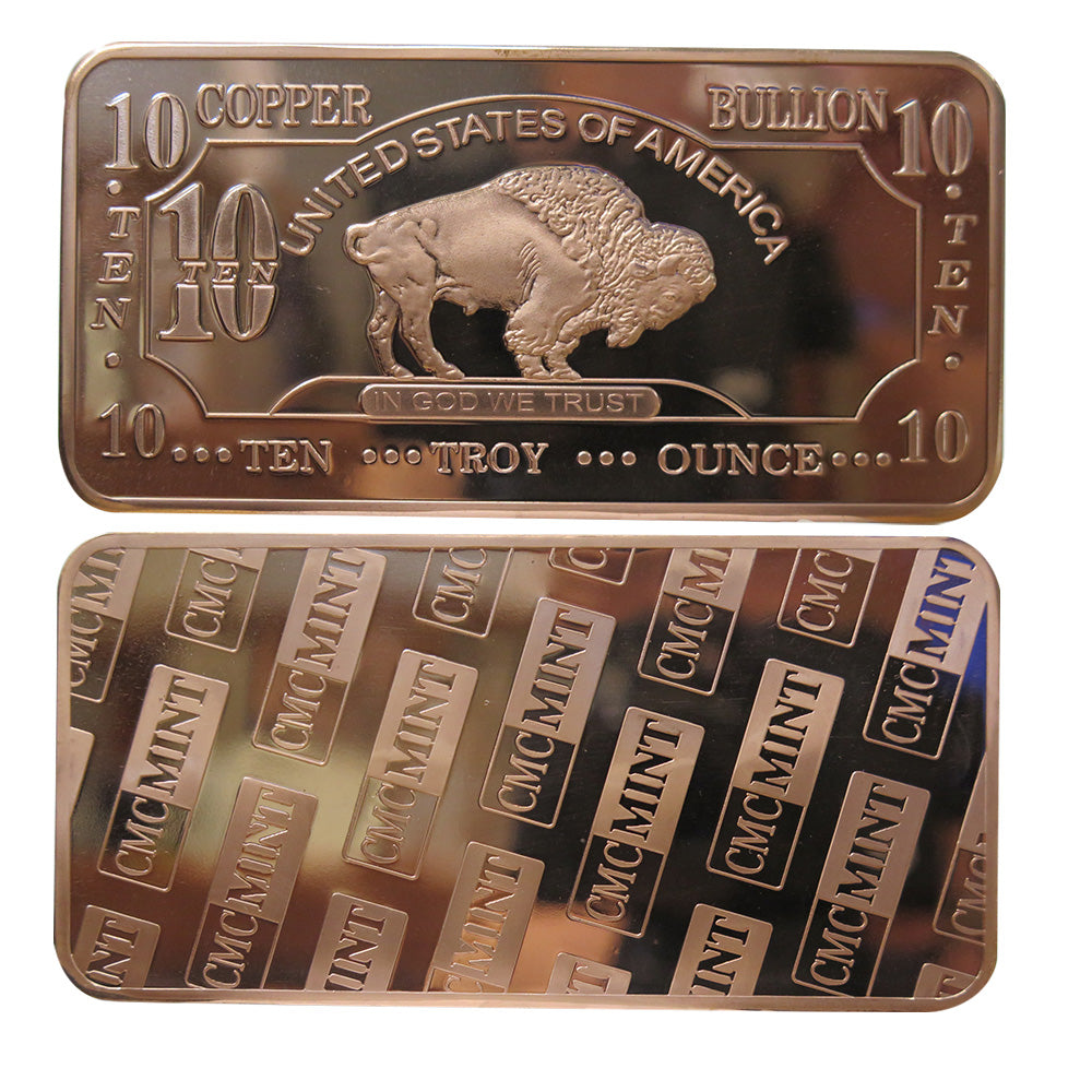 10 Ounce Copper Ingot - 10 Troy Ounce 311g - Outback Bullion – Great White  Bullion