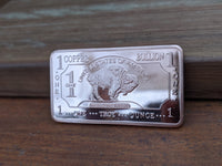 1 Ounce Copper Ingot - American Buffalo - 1 Troy oz Copper Bullion - Great White Bullion