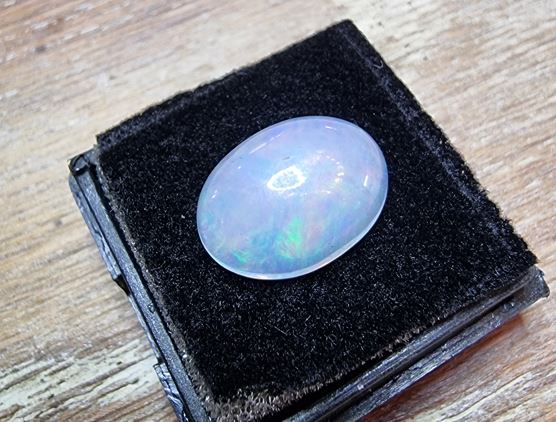 Natural Cushion 3.46 Carats Opal Gemstone, Ethiopian Welo selling Cabochon Cushion Opal Gemstone For Making Big Pendant, AAA Blue Cushion grade opal